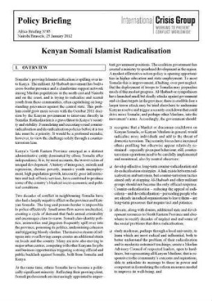 Kenyan Somali Islamist radicalisation