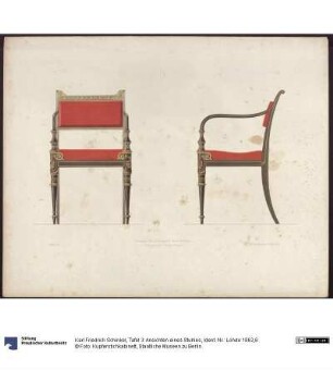 Tafel 3: Ansichten eines Stuhles