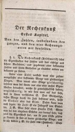 Gründliche Anweisung zur Rechenkunst : zum Gebrauch in lateinischen und in Gewerbschulen
