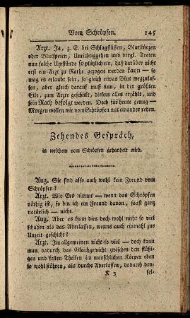 Zehendes Gespräch.