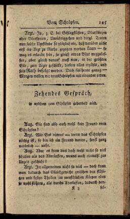 Zehendes Gespräch.