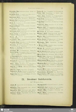 IX. Dresdener Bezirksverein.