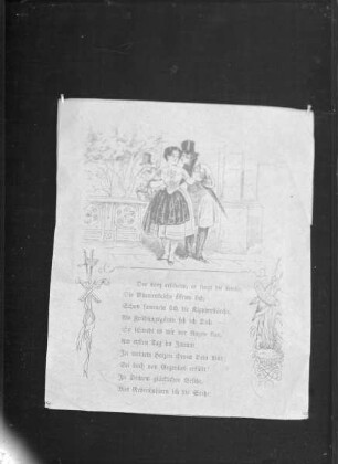 Neujahrsgrüße: Liebespaar