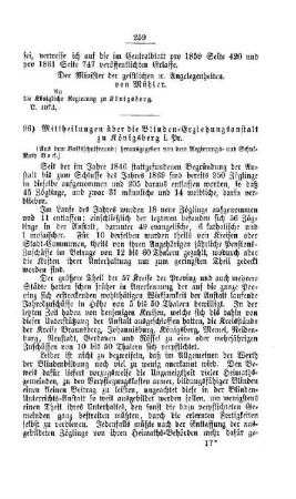 Mittheilungen über die Blinden-Erziehungsanstalt zu Königsberg i. Pr. : [V. Elementarschulwesen]
