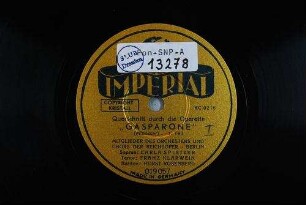 Querschnitt durch die Operette "Gasparone" : 1. Teil / (Millöcker)