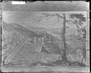 Heidelberg Schloss Schlossanlage Plan Hortus Palatinus