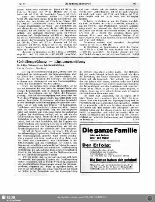 Gehilfenprüfung - Eignungsprüfung
