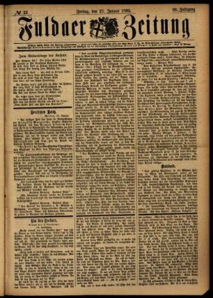 Ausgabe vom Freitag, den 27. Januar 1893.