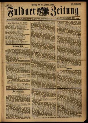 Ausgabe vom Freitag, den 27. Januar 1893.