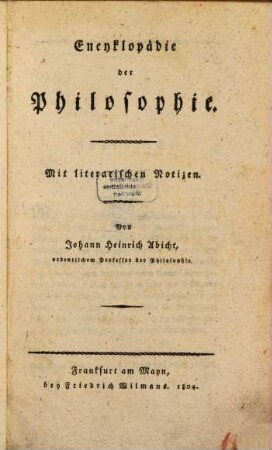 Encyclopädie der Philosophie