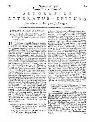 Monatsregister vom Junius 1787