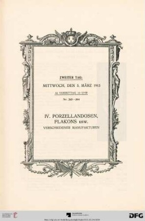 Zweiter Tag: Mittwoch, den 5. März 1913 – A) Vormittag 10 Uhr