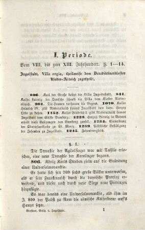 Geschichte der Stadt Ingolstadt in Oberbayern