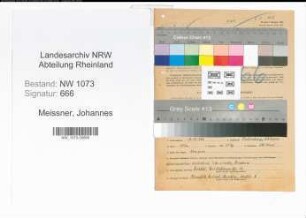 Entnazifizierung Johannes Meissner , geb. 10.10.1902 (Lehrer)