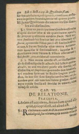 Cap. VI. De Relatione.
