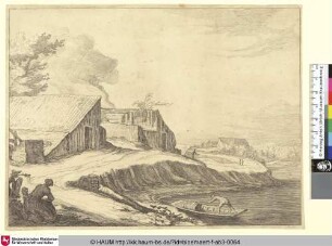 [A Kiln by a River; Ziegelbrennerei an einem Fluss]