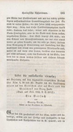 185-201 Über die satisfactio vicaria