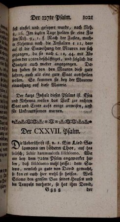 Der CXXVII. Psalm.