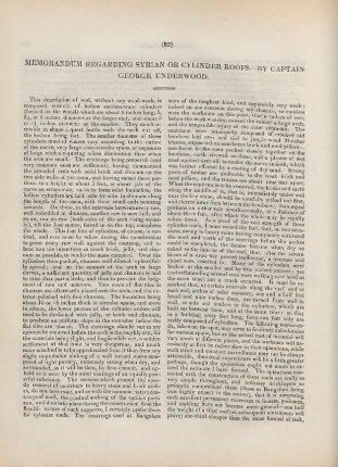 [X.] Memorandum regarding Syrian of cylinder roods. - By Captain George Underwood