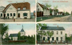 Gruss aus Hohenheida: Gasthof, Dorfstrasse, Kirche, Schule