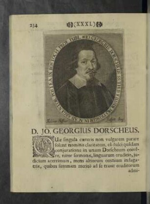 D. Jo. Georgius Dorscheus.