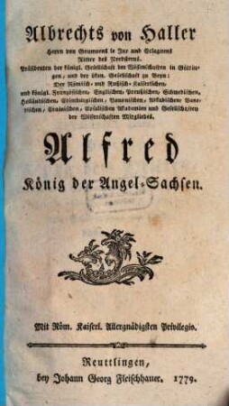 Alfred, König der Angelsachsen