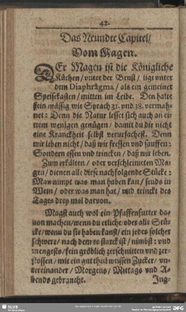 Das Neundte Capitel. Vom Magen