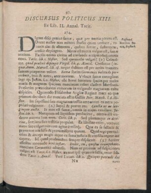 Discursus Politicus XIII.