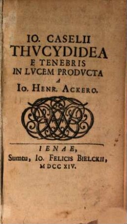 Io. Caselii Thvcydidea