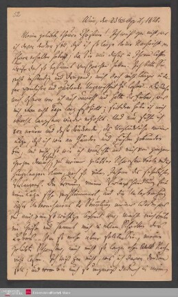 Meine geliebte, theure Christine! - Ich weiß gar nicht, was ich davon ... , 23.04.1825. - Benediktinerabtei St. Bonifaz in München und Andechs