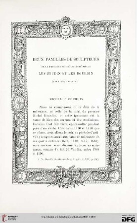 3. Pér. 17.1897: Deux familles de sculpteurs de la première moitié de XVIIe siècle, 2 : les Boudin et les Bourdin