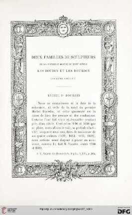3. Pér. 17.1897: Deux familles de sculpteurs de la première moitié de XVIIe siècle, 2 : les Boudin et les Bourdin