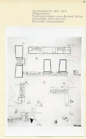 Filmatelier (Diplomarbeit bei Willy Kreuer): Grundriss Obergeschoss
