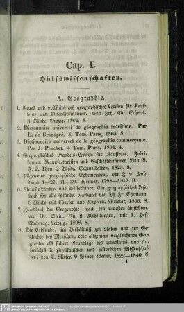 Cap. I. Hülfswissenschaften