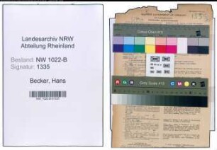 Entnazifizierung Hans Becker , geb. 20.06.1905 (Ingenieur)