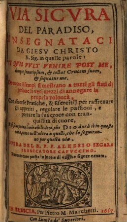 Via sicura del paradiso