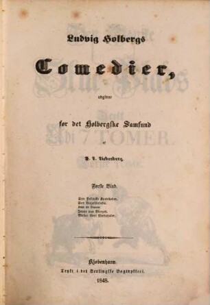 Ludvig Holbergs comedier, 1