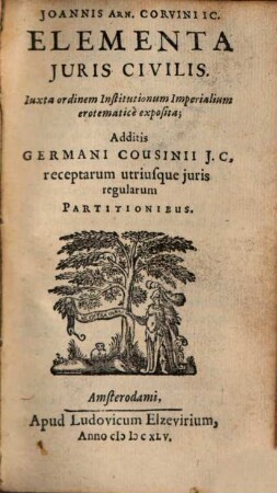 Ioh. Arn. Corvini Elementa iuris civilis