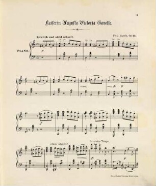 Kaiserin-Augusta-Victoria-Gavotte : Op. 45