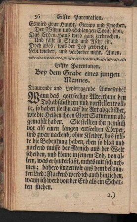 Eilfte - Zwanzigste Parentation