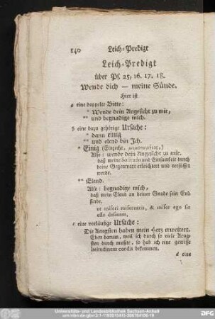 Leich-Predigt über Ps. 25, 16. 17. 18.