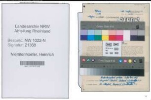 Entnazifizierung Heinrich Nierstenhoefer , geb. 12.04.1896 (Arbeiter)