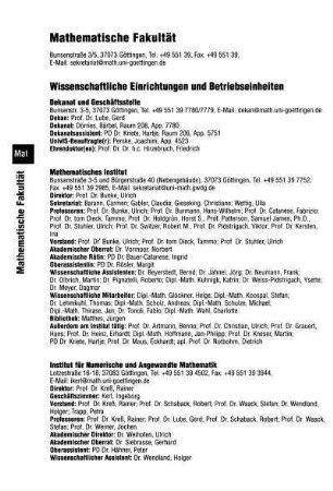 Mathematische Fakultät