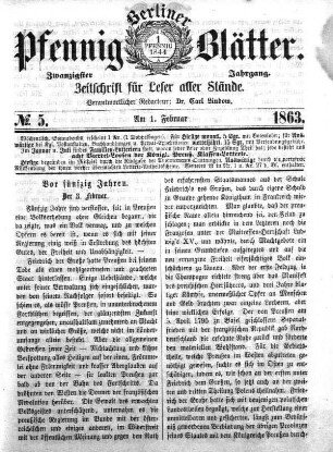 No. 5, Am 1. Februar 1863