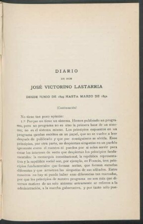 Diario desde Junio de 1849 hasta Marzo de 1852 - (Continuación)