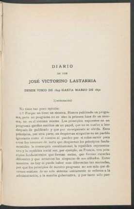 Diario desde Junio de 1849 hasta Marzo de 1852 - (Continuación)