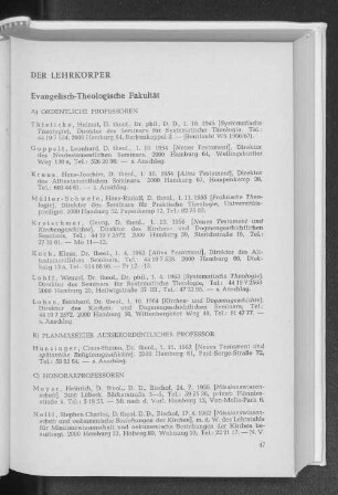 Evangelisch-Theologische Fakultät
