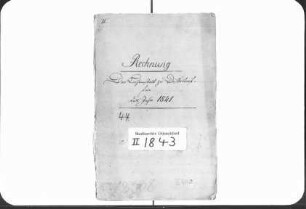 Rechnungen der Leihanstalt für 1841