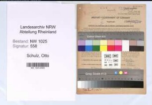 Entnazifizierung Otto Schulz , geb. 09.01.1898 (Stadtassistent)