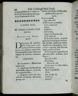 Caput XVII. De Dislocatione Ossis À Suo Loco.